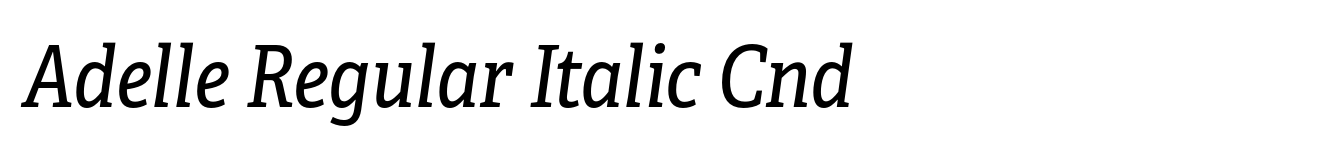 Adelle Regular Italic Cnd